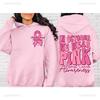 In October We Wear Pink HOODIE Breast Cancer Awareness Sweatshirts Nobody Fights Alone Motivational Hoodies Women's Clothing