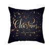 New Black Hot Stamping Christmas Pillow Cover Golden Elk Christmas Tree Sofa Cushion Cover Home
