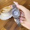 Gypsophila Steel Band Luxury Women's Quartz Watch with Diamond-Set Round Dial