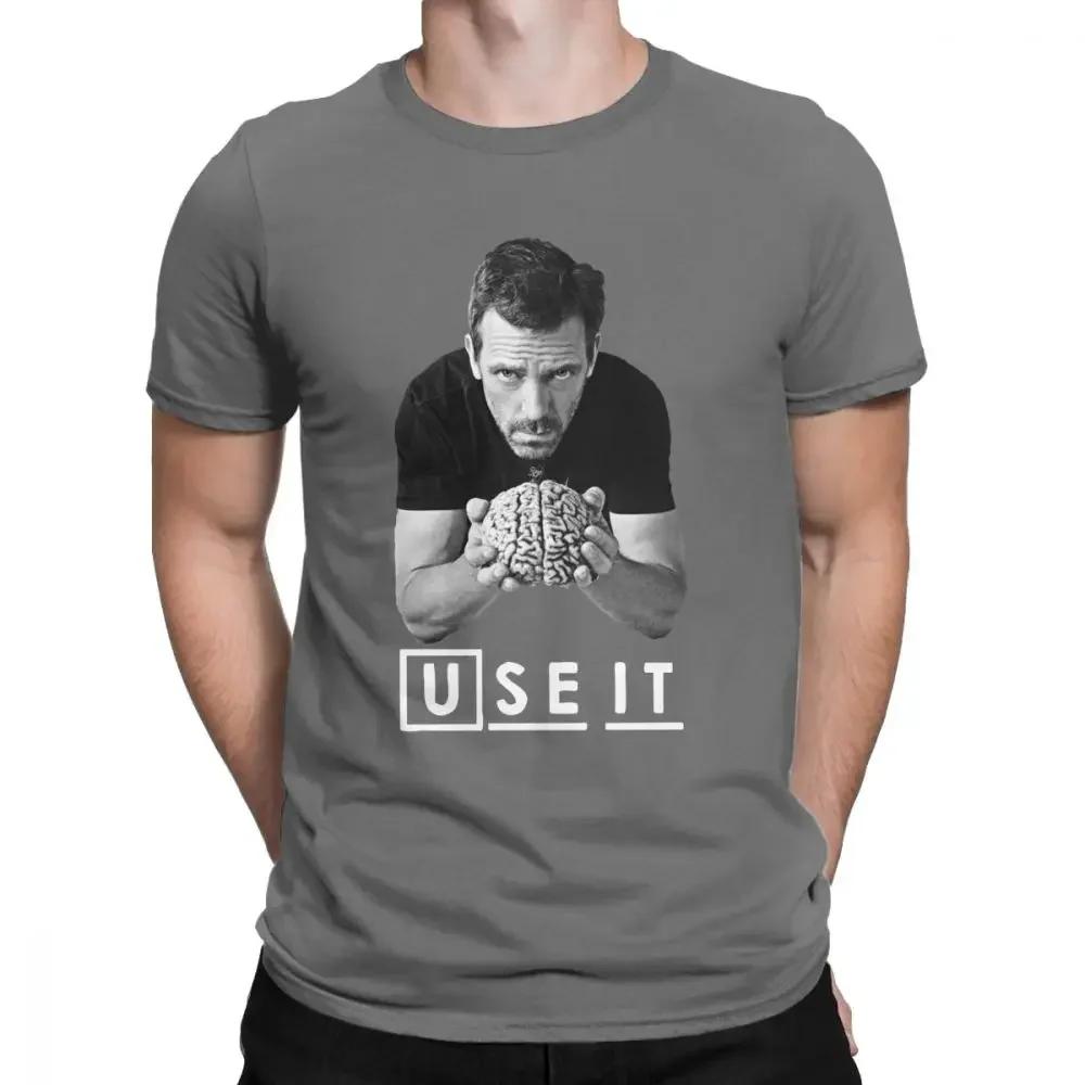 House MD Męska Koszulka DDrr House Użyj tego Zabawne Góry Bawełniana Koszulka z Krótkim Rękawem Niestandardowa Męska Koszulka Letnia Streetwear Duży Rozmiar