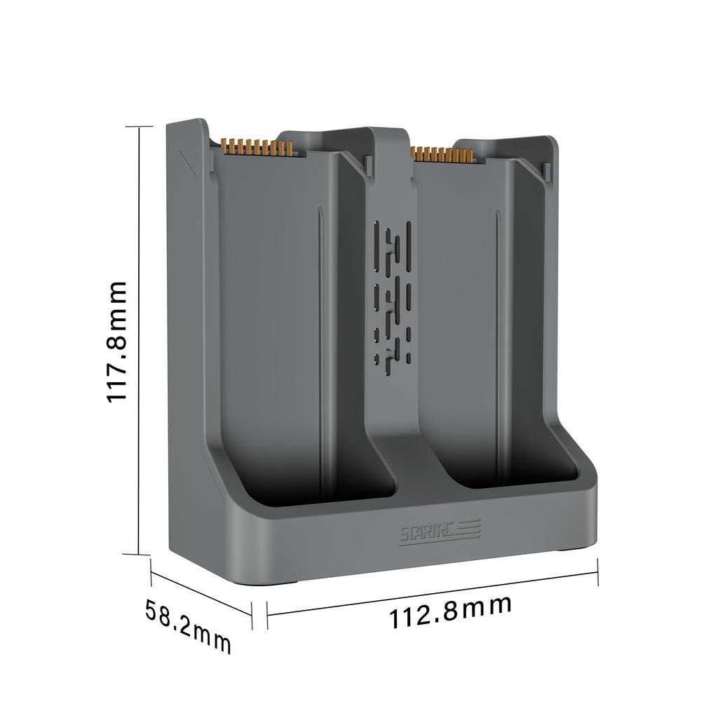 STARTRC Dual Charging Hub for DJI Air 3sAir 3, 65W+ Fast Charging, PD Support & Protection, Storage & Charging Modes, with Two Portable USB Ports for