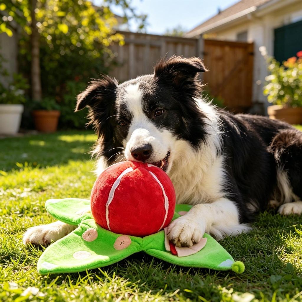 Plush Dog Toy with Squeaker Interactive Crinkle Sound Soft Stuffed Puzzle Shape Suitable for Small and Medium Dogs Durable Pet Chew Toy