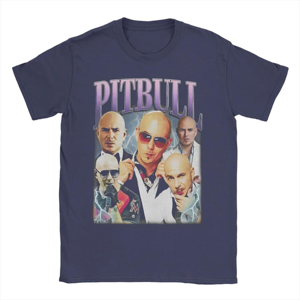 Lustiges Pitbull Rapper T-Shirt für Männer Frauen Rundhals Baumwolle T-Shirt Mr Worldwide Kurzarm T-Shirt Geburtstagsgeschenk Kleidung