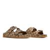 Gucci Sandał wsuwany Pasek 'Beżowy Monogram' (Dla obu płci) Beżowe / Hebanowe Klapki Wsuwane 658020 2HK60 9791