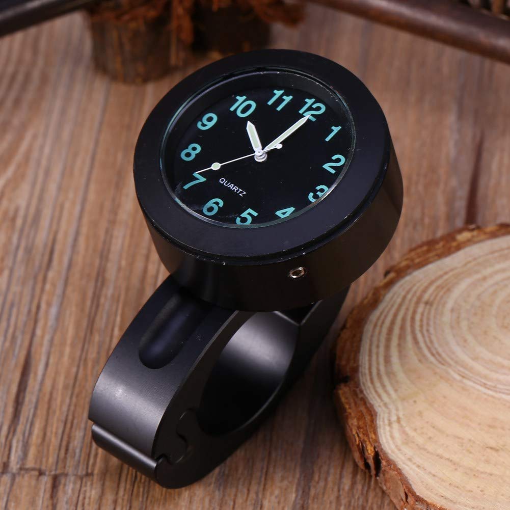 Motorcycle Clock Waterproof Radio Digital Aluminum Handlebar Mount Watch, Motorcycle