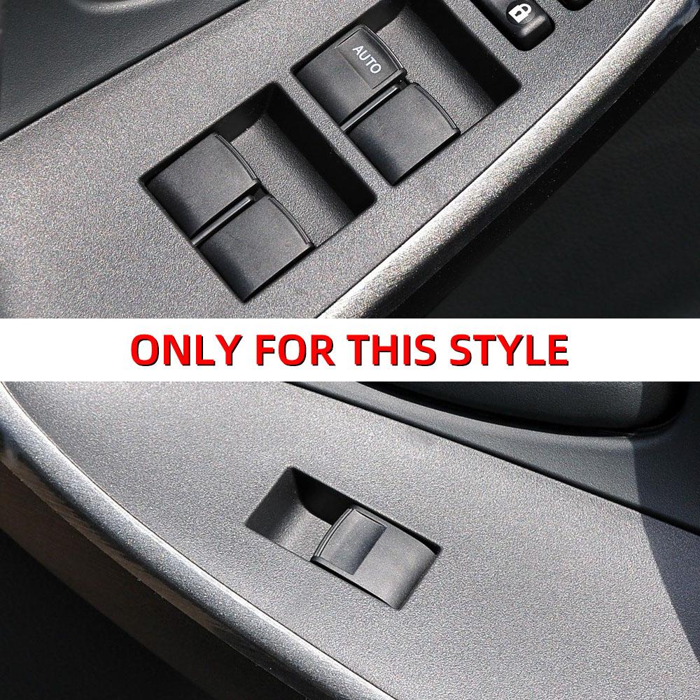 För Toyota RAV4 Corolla AYGO Verso AVENSIS YARIS VITZ Tillbehör 7 st/set Krom Bilfönsterhissknapp Cover Trim