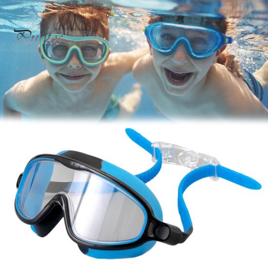 Kids Swim Goggles Anti-Fog UV Protection Leak-Proof Pool Swimming Goggles with Nose Clip Earplugs for Boys Girls Youth Toddler 3-15 Years