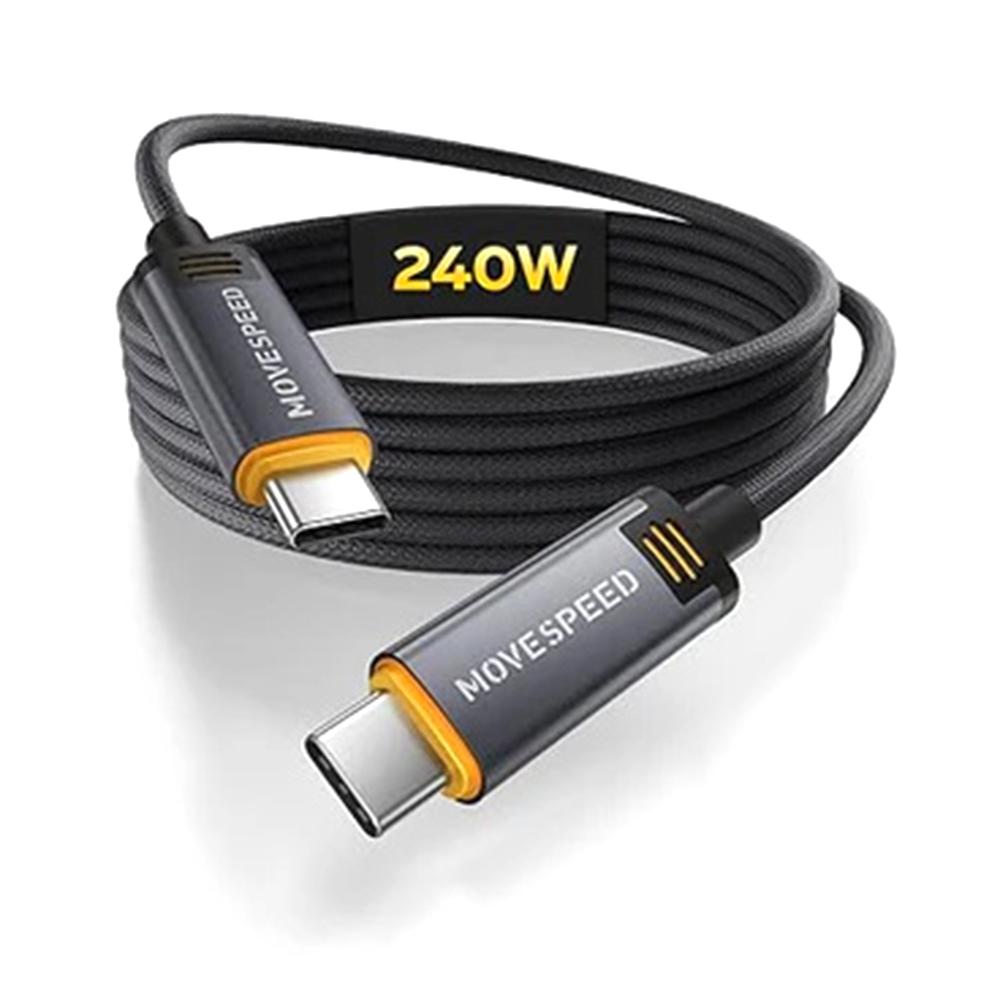 MOVE SPEED MSC01 1.2m Data Cable Full Function 40Gbps High Speed Transfer 240W Fast Charging Cord