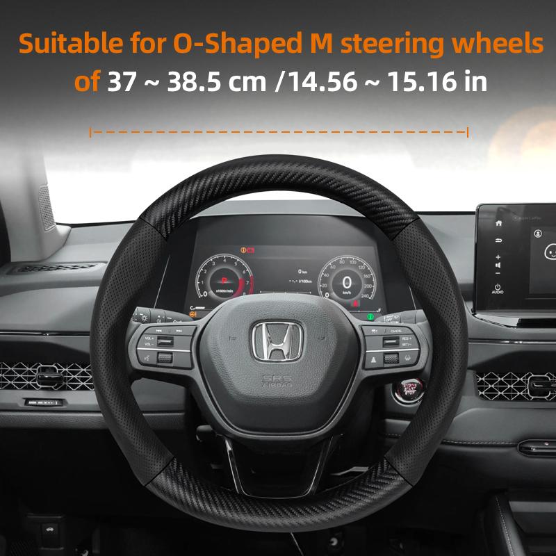 Suitable for k111 Breathable Leather Matte Carbon Fiber Texture Steering Wheel Cover Suitable for Civic Fit 8Th Gen 8 City Accord 9 10 111k