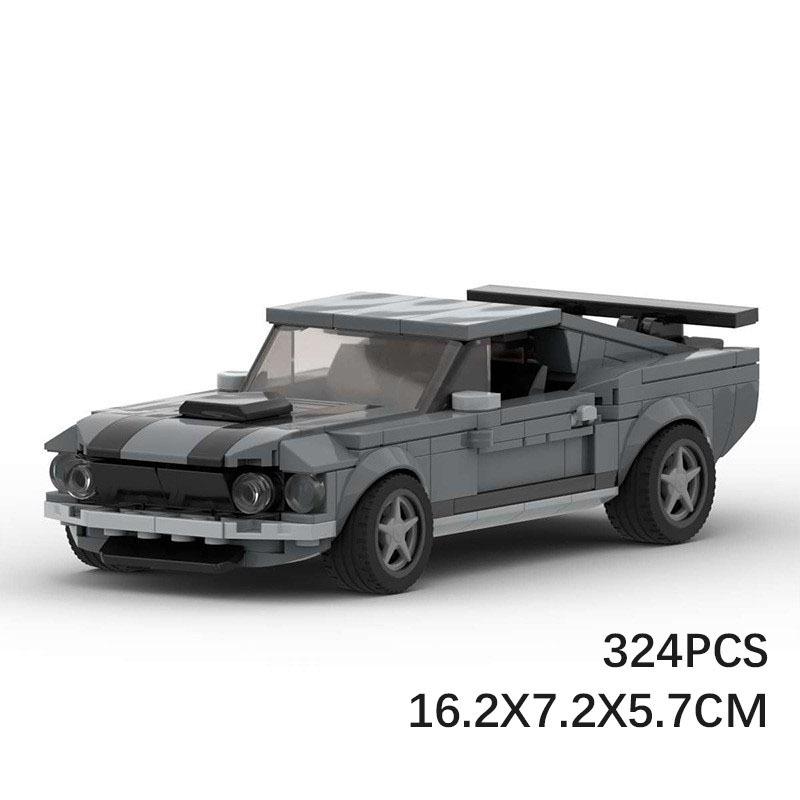 

МОК Блоки: Модель Ford Mustang Джона Уика - Совместимое с Lego креативное автомобильное украшение