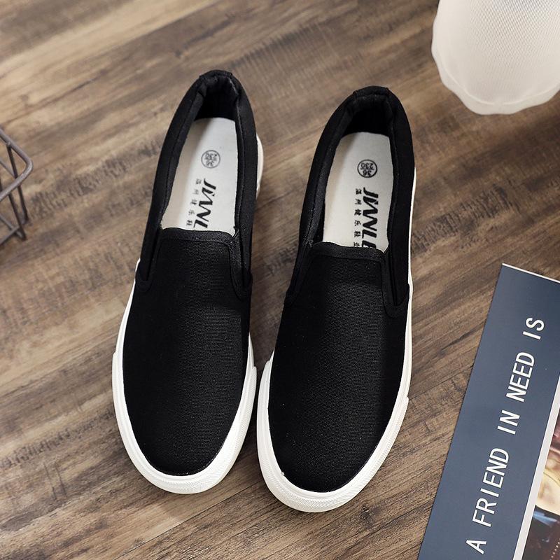 

Модные весенне-осенние новые удобные белые туфли на платформе, простые, модные, универсальные, повседневные женские туфли 35 чёрный