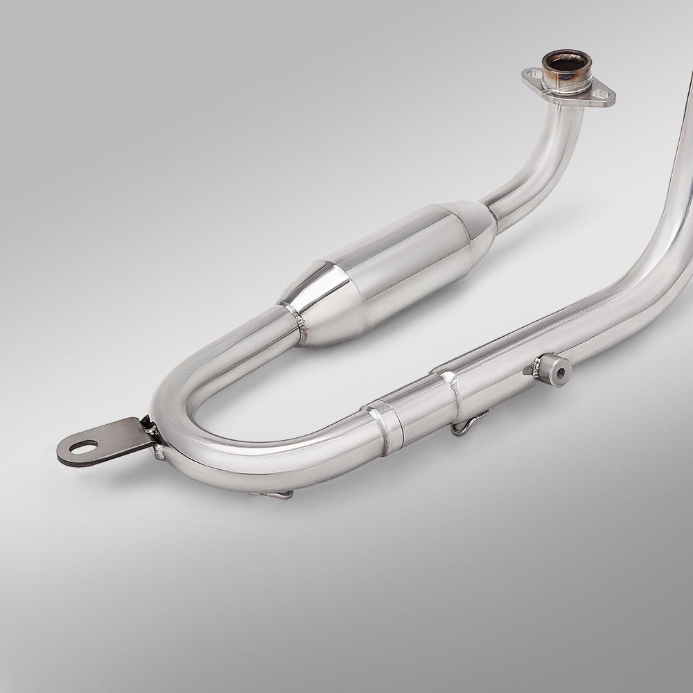 CC110 Stainless Steel Motorcycle Exhaust System - Front & Rear Pipe Set