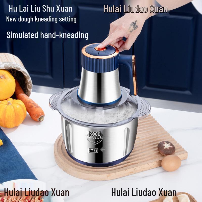 Large Capacity Stainless Steel Meat Grinder & Multifunctional Electric Food Processor for Home Use