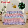 2025 new luminous rainbow unicorn pegasus star flannel blanket machine washable printing and dyeing blanket