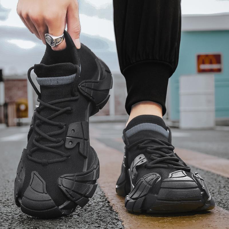 Dad s Men s Shoes Are Popular On Internet Casual Running Sports. Fujian Putian Height Increasing Mesh Breathable Huafu Trendy 43 чёрный