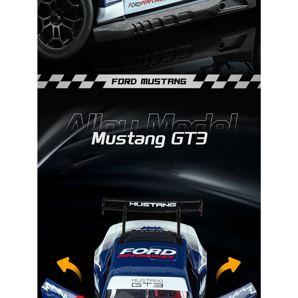 NEW 1/24 Ford Mustang GT Alloy Racing Car Model Toy Diecasts Metal Casting Sound and Light Car Toys For Children Vehicle