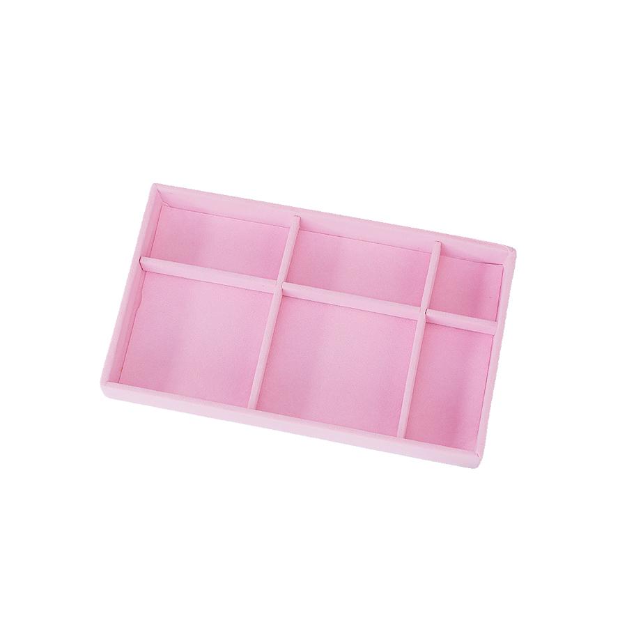 1PC, Flocking Jewelry Box Jewelry Tray, Color: Pink