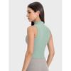 Original Fitness Yoga Wear Tops Women's Quick-Drying Slim Fit Fashion Tape Pilates Training Wear Turtleneck Sleeveless Vest