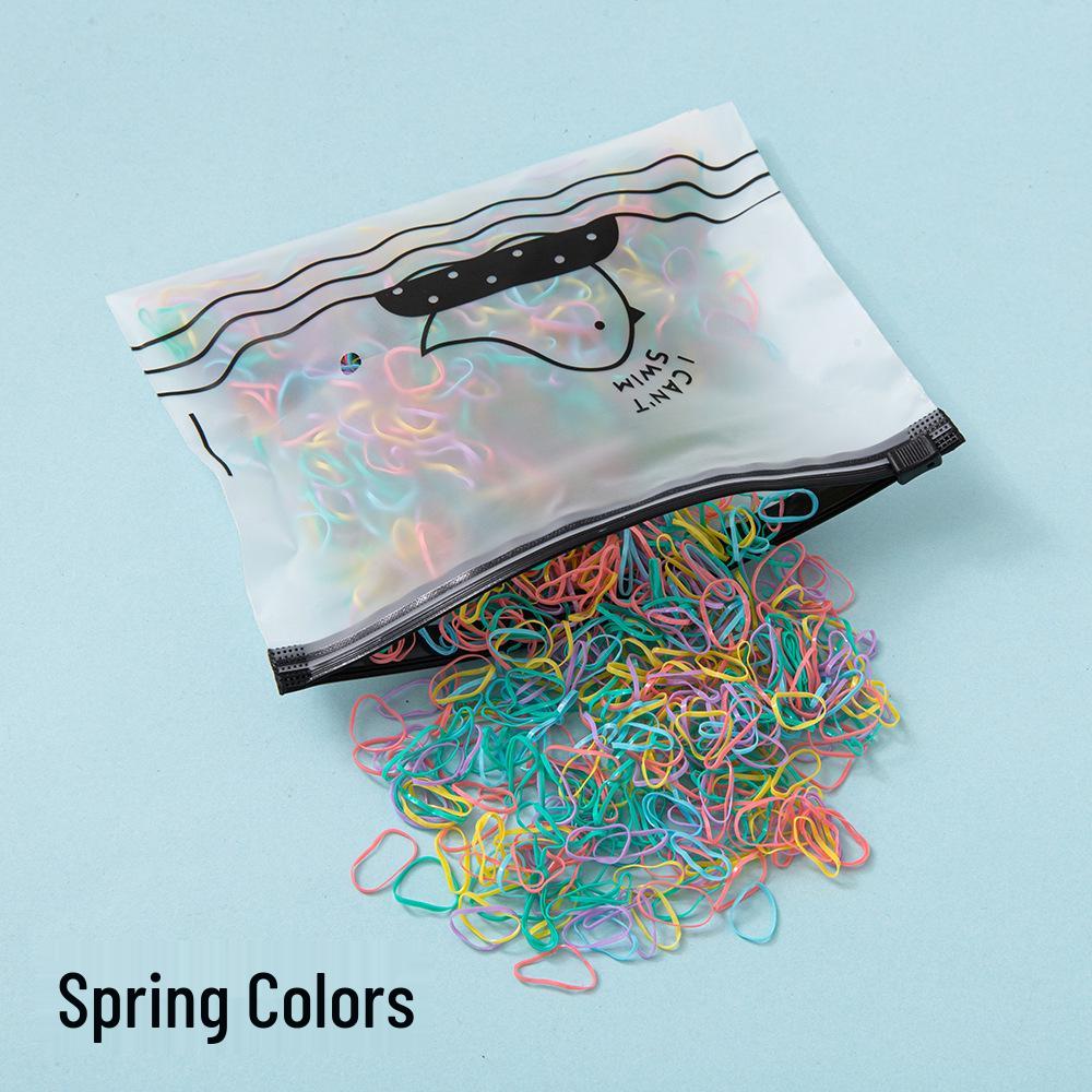 1000-Piece Children's Mini Hair Ties - Gentle, Non-Damaging Elastic Bands for Girls