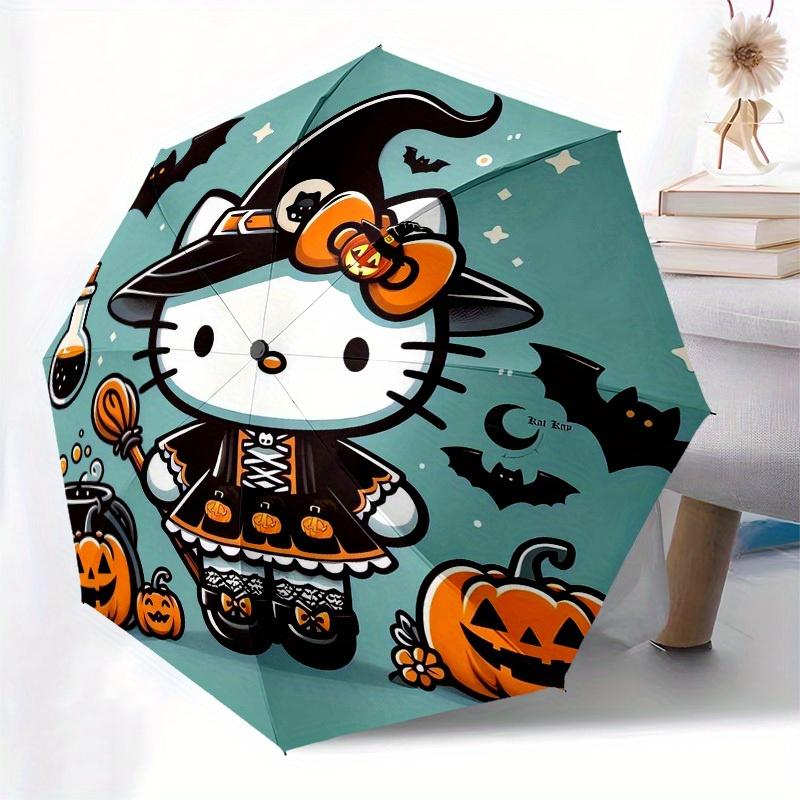 1pc Hello Kitty Halloween Costume Umbrella with Plastic Handle,Suitable for All Seasons Home Travel Outdoor UmbrellaSanlio479