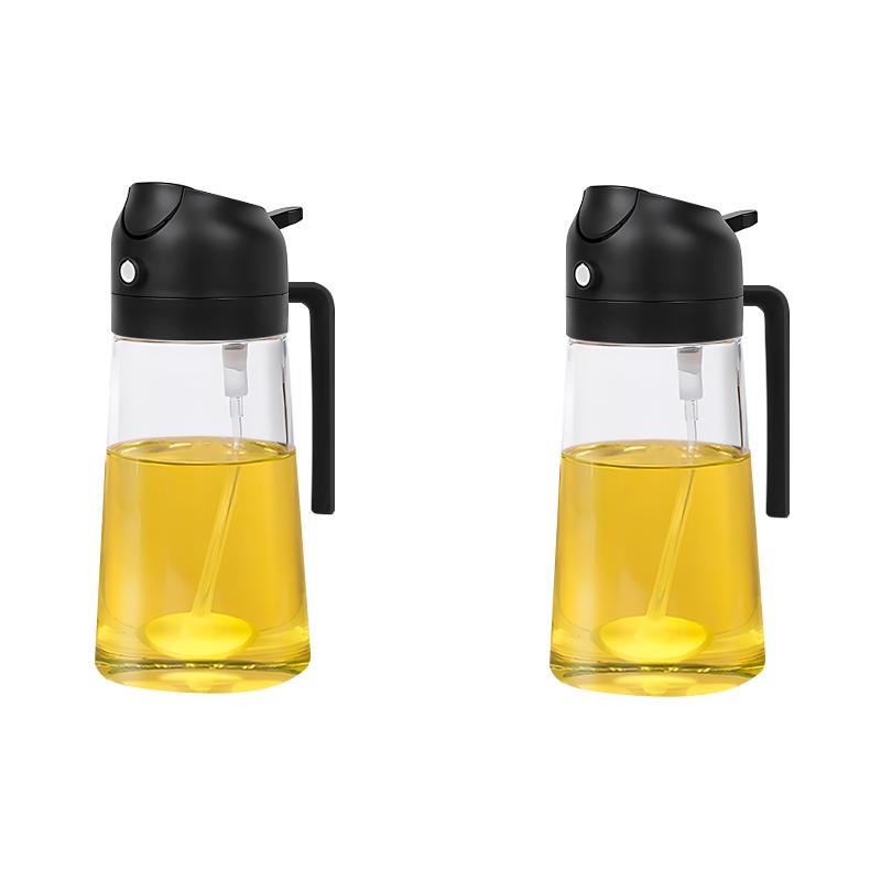 2 în 1 500ml plastic Spray ulei pulverizator sticla ulei dozatoare pentru grătar picnic copt aer tigaie cuptor Camping bucătărie instrument