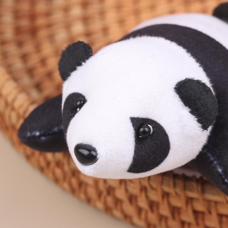 Cute Panda Plush Car Decoration Soft Stuffed Animal Handlebar Ornament For Bike Motorcycle Electric Vehicles Decoration
