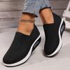 Women's Flying Weaving Comfortable Breathable Rocking Shoes Anti-slip Soft Sole Mother's Shoes Mesh Air Cushion Sports