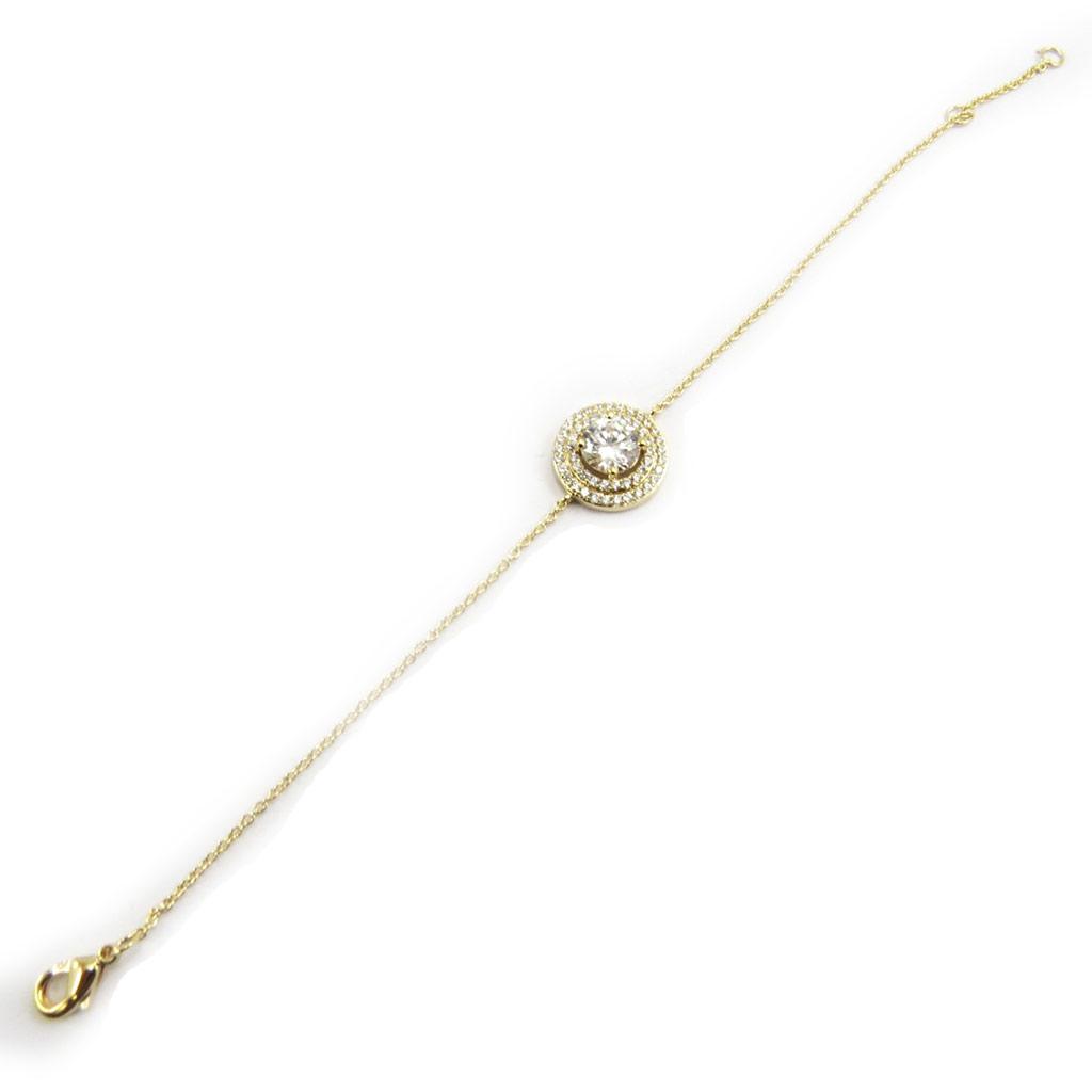 Les Trésors De Lily [L7049] - Armband Vergoldet 'Sissi' weiß