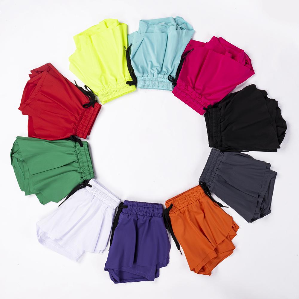 Women's Quick-Dry Cross-Border Yoga Shorts for Summer: Anti-Exposure Fitness & Marathon Running Pants