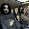 2PCS Scary Face Print Seat Headrest Protectors Auto Interior Decoration Cover  Auto Interior