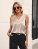 European Summer Women's Satin V-Neck Camisole Sleeveless Top