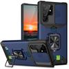 Armor Kickstand Case for Samsung Galaxy S24 S23 Ultra S22 Plus S21 FE Note 20 Cover Card Slot Wallet Ring Holder Business Full Protection Cover