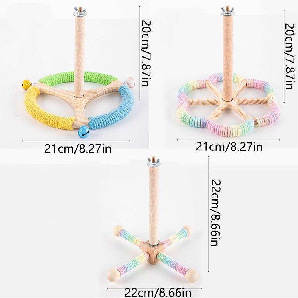 Solid Wood Wood Bird Training Stand Detachable Birds Grinding Perch Holder  Cockatoos