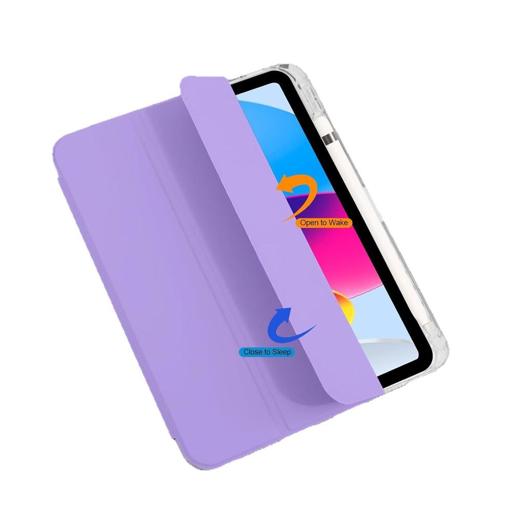 Funda Protectora de Acrílico para iPad con Alta Transparencia y Ranura para Lápiz para 10.9/11 pulgadas Pro 2024 y Air 4/5/6
