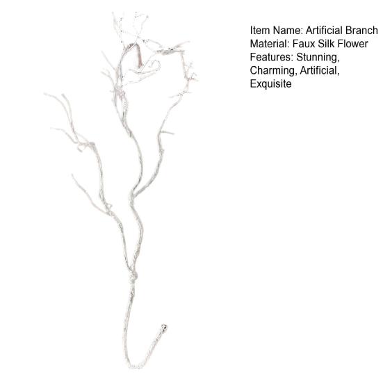 Artificial Branches Faux White Curly Willow Branch Decorative Plant Twigs for Flower Arrangement Vase Home Wedding Centerpieces