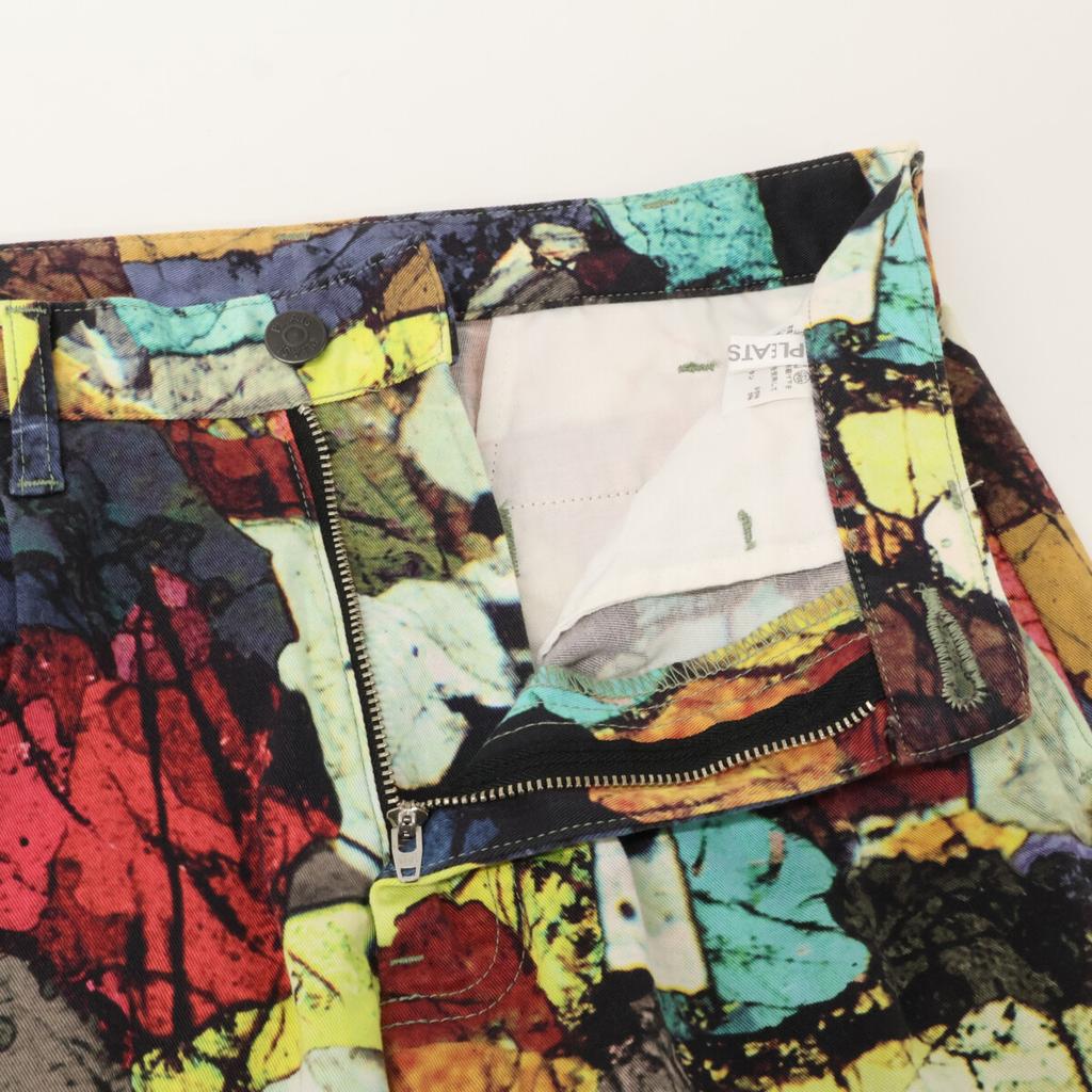 PLEATS PLEASE 14Stainless Steel PP42-ZF892 Multicolor Cotton Geometric Print Pants Bottoms 3 multicolorUsed