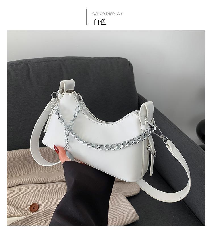Chain bag women's 2026 new style this year popular texture niche design e-shoulder underarm bag fashiable crossbody small ba