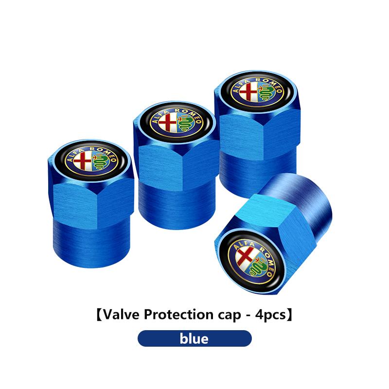 Für Alfa Romeo 4 Stück Auto Reifenventil Ventilkappe Ventilschaftkappe Abzeichen Zubehör Für Alfa Romeo 159 Giulietta 156 147 Giulia Mito GT S