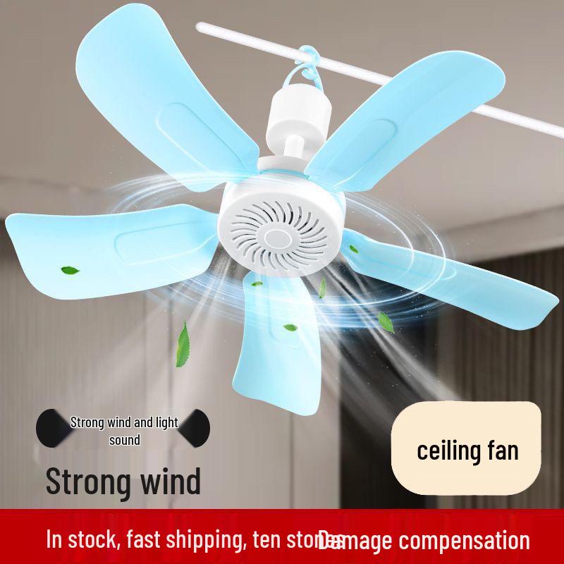 Compact Silent Ceiling Fan for Dorms and Bedrooms