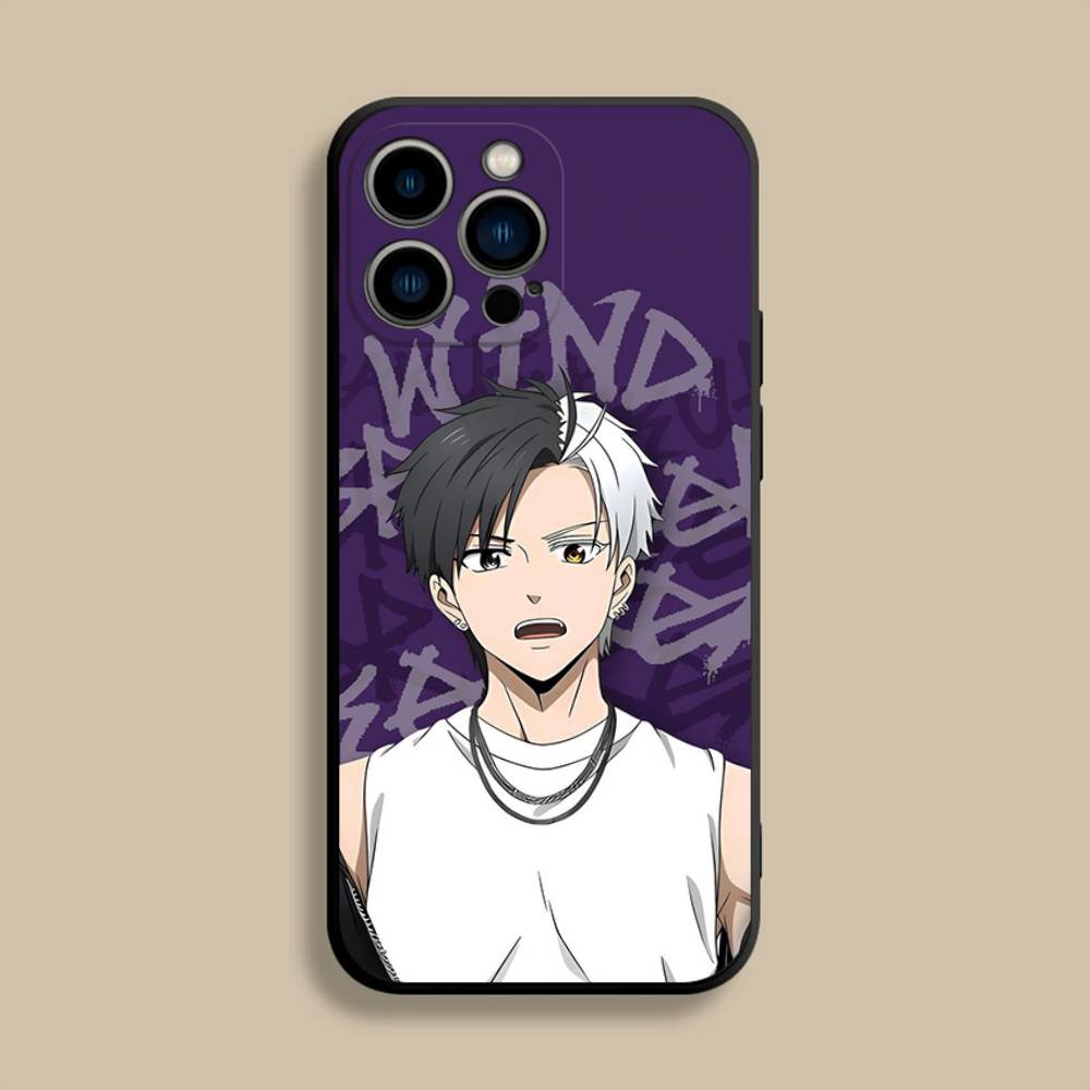 

Anime W-Wind B-Breaker Phone Case For iPhone 17,16,15,14,13,12,Pro,Max,Plus,E,SE4,Air,Mini Black Soft Cover iPhone12promax