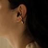 Minimalisme Vloeibaar Metaal S-vormig Geen Piercing Clipoorbellen voor Vrouwen Cool Meisje Oor Cuff Modieus Statement Oorbellen Sieraden Cadeaus