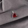 Red Garnet Gemstone 925 Sterling Silver Jewelry Handcrafted Pendant 0.58" Gift CZP-15-13