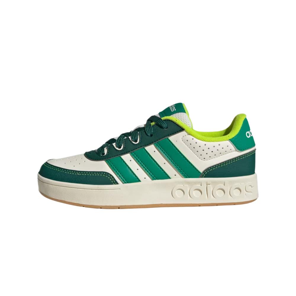 

Adidas Kids Running Shoes Gray White Preppy Green Teenagers JP9930 38