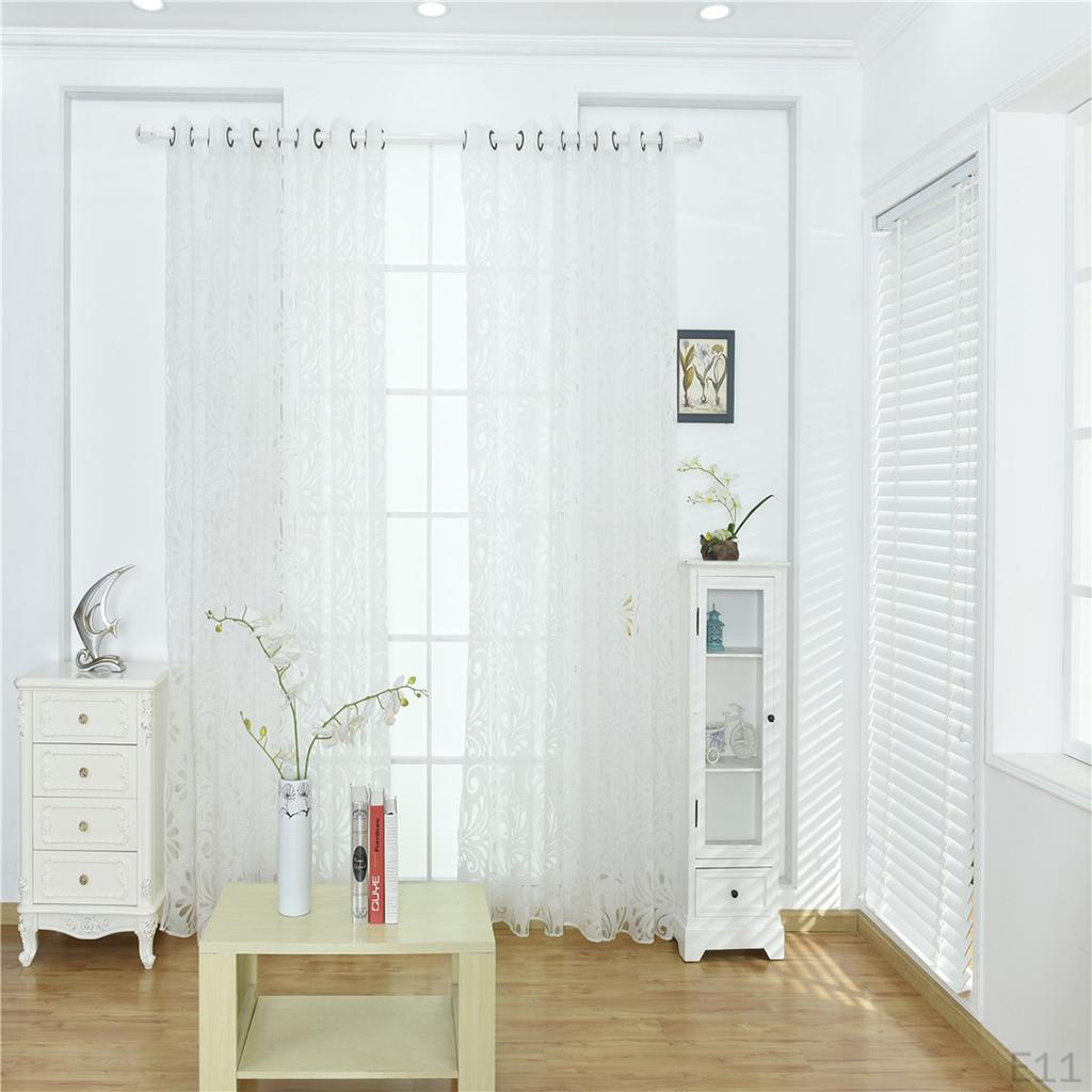 Grommet Floral Textured Bay Window