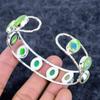 Green Triplet Opal Gemstone 925 Sterling Silver Cuff Bangle Adjustable M-3319