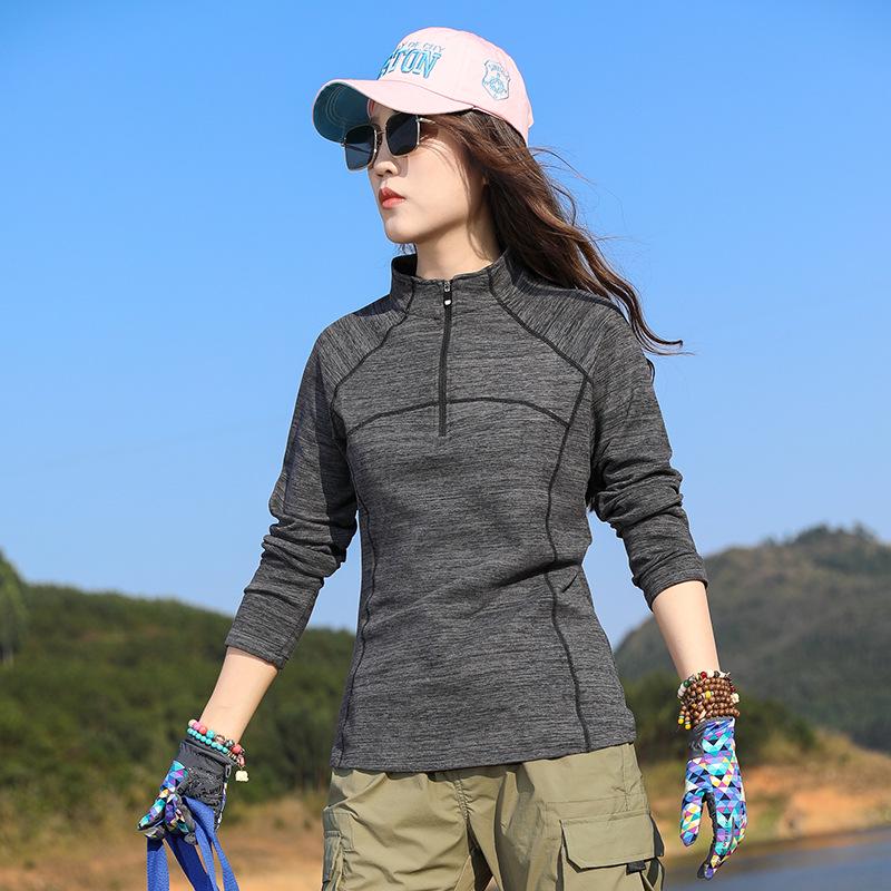 Women's Outdoor Fleece Jacket - Long Sleeve Base Layer for Hiking & Mountaineering