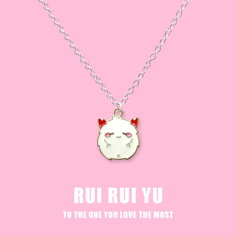 

RUI RUI YU модное милое ожерелье с подвеской в ​​виде маленького дьявола, ожерелье с мультяшным кроликом для женщин, украшение для свитера, ювелирные изделия, подарки 1 PC белый