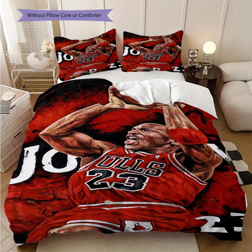 Iconico Air Michael Jordan Legacy Biancheria da letto(1 * copripiumino + 2 * federa, senza nucleo)Set biancheria da letto Regalo di Natale per compleanno Morbido e confortevole