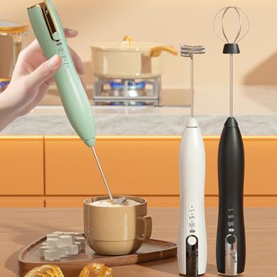 Electric Milk Frother High-Speed Motor One-key Start Handheld Egg Blender Coffee Mixer Wand Kitchen