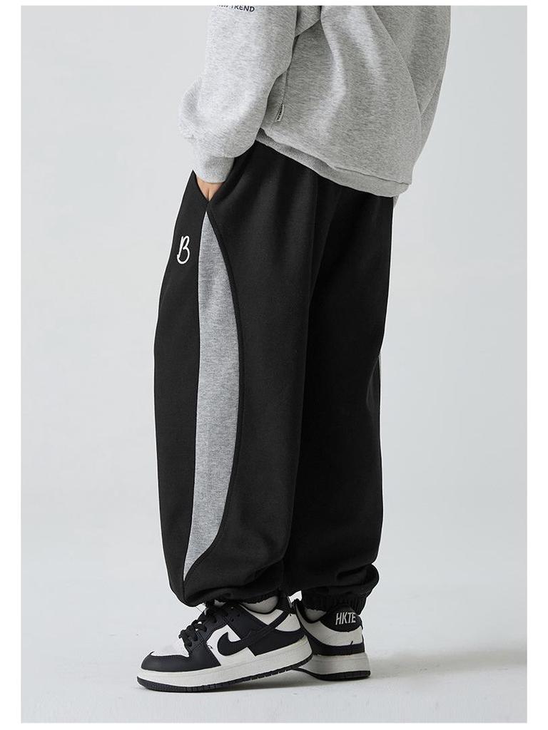 Hai Ma 2025 Autumn Boys' Terry Sweatpants - Korean Style Fashionable Sports Pants for Kids